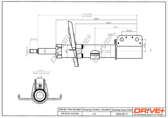 Shock Absorber - DP1610.10.0192 Dr!ve+