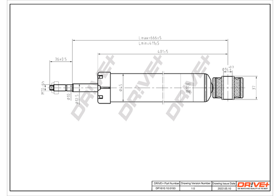 Shock Absorber - DP1610.10.0193 Dr!ve+