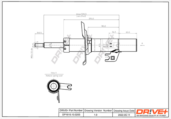 Ammortizzatore - DP1610.10.0205 Dr!ve+