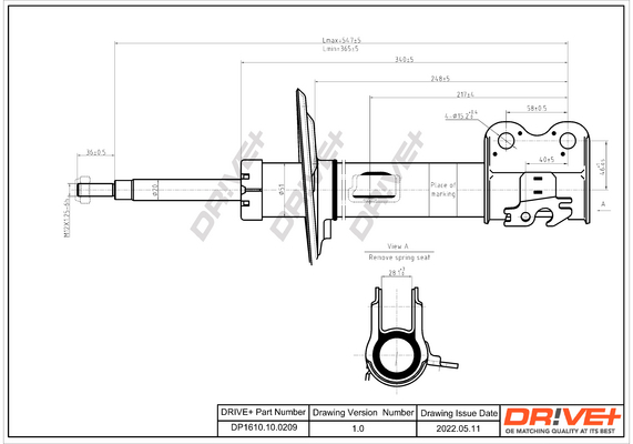 Shock Absorber - DP1610.10.0209 Dr!ve+