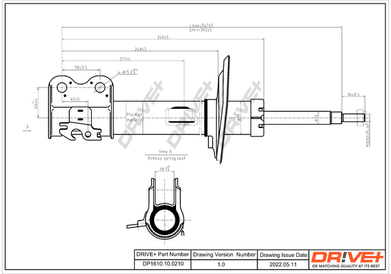 Shock Absorber - DP1610.10.0210 Dr!ve+