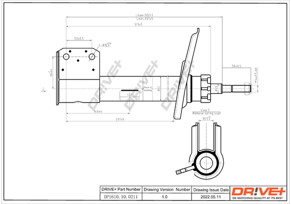Shock Absorber - DP1610.10.0211 Dr!ve+