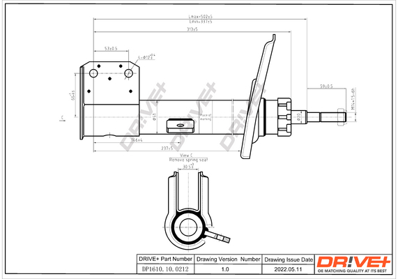 Ammortizzatore - DP1610.10.0212 Dr!ve+