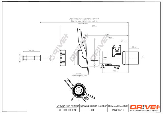 Shock Absorber - DP1610.10.0214 Dr!ve+