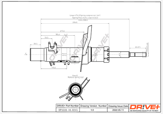 Ammortizzatore - DP1610.10.0215 Dr!ve+
