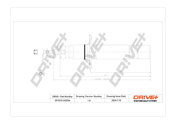 Shock Absorber - DP1610.10.0554 Dr!ve+