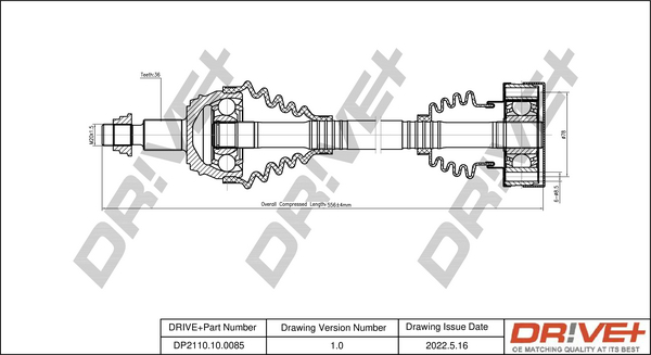 Drive Shaft - DP2110.10.0085 Dr!ve+