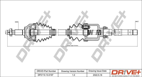 Albero motore/Semiasse - DP2110.10.0197 Dr!ve+