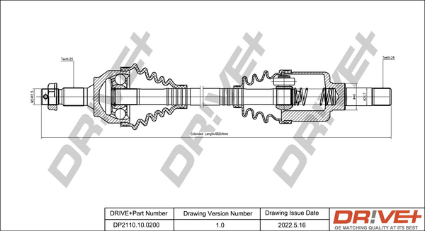 Drive Shaft - DP2110.10.0200 Dr!ve+