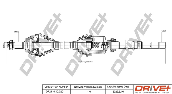 Albero motore/Semiasse - DP2110.10.0201 Dr!ve+