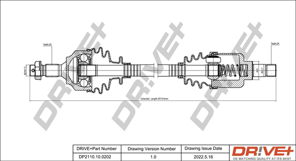 Drive Shaft - DP2110.10.0202 Dr!ve+