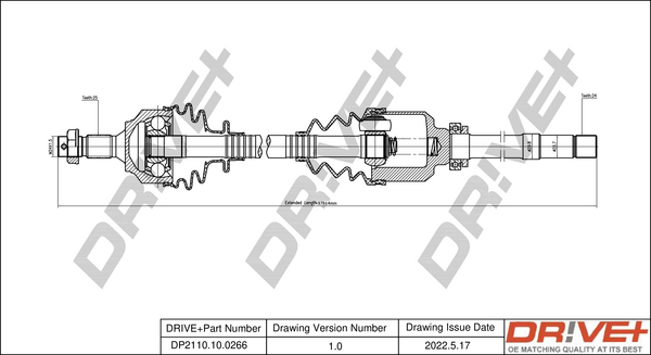 Drive Shaft - DP2110.10.0266 Dr!ve+