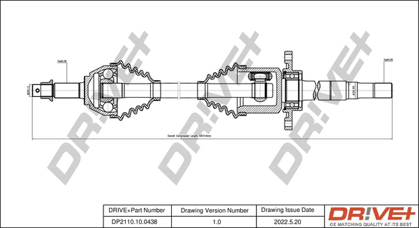 Drive Shaft - DP2110.10.0438 Dr!ve+
