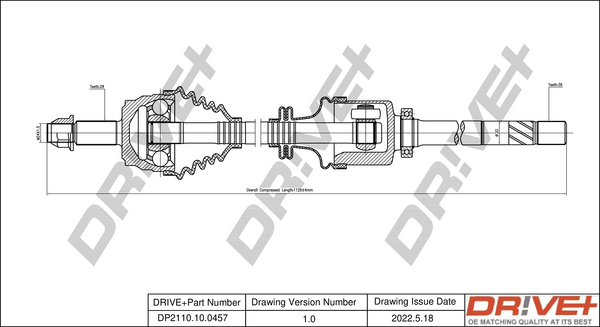 Albero motore/Semiasse - DP2110.10.0457 Dr!ve+
