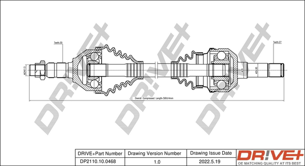 Drive Shaft - DP2110.10.0468 Dr!ve+