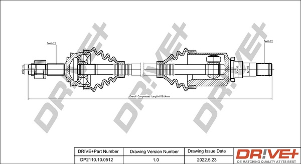 Drive Shaft - DP2110.10.0512 Dr!ve+