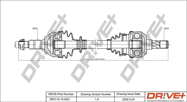Albero motore/Semiasse - DP2110.10.0521 Dr!ve+