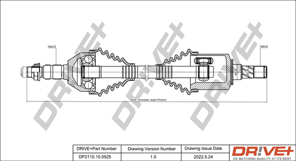 Drive Shaft - DP2110.10.0525 Dr!ve+