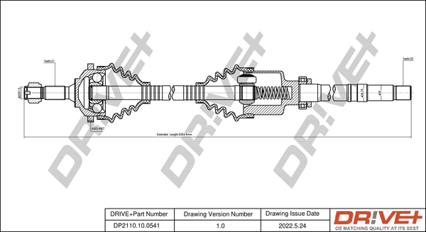 Antriebswelle - DP2110.10.0541 Dr!ve+