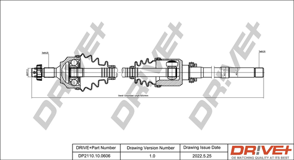 Drive Shaft - DP2110.10.0606 Dr!ve+