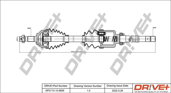 Albero motore/Semiasse - DP2110.10.0609 Dr!ve+