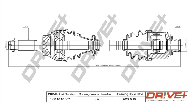 Albero motore/Semiasse - DP2110.10.0676 Dr!ve+