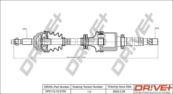Drive Shaft - DP2110.10.0729 Dr!ve+