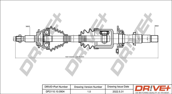 Drive Shaft - DP2110.10.0904 Dr!ve+