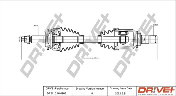 Drive Shaft - DP2110.10.0906 Dr!ve+