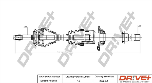 Drive Shaft - DP2110.10.0911 Dr!ve+
