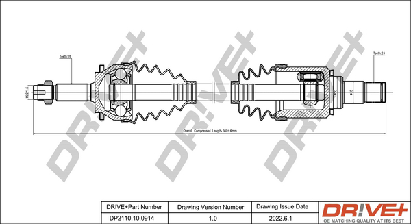 Drive Shaft - DP2110.10.0914 Dr!ve+