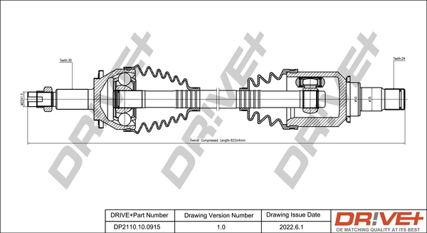 Albero motore/Semiasse - DP2110.10.0915 Dr!ve+