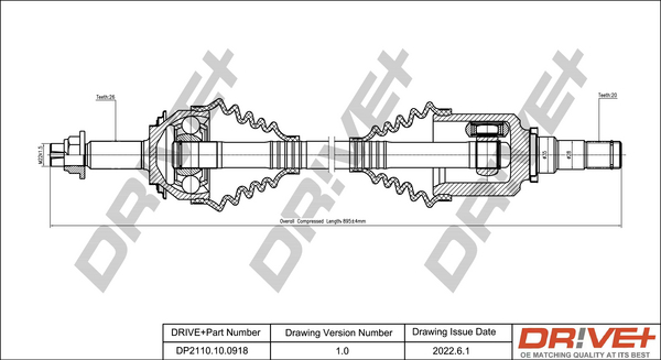 Antriebswelle - DP2110.10.0918 Dr!ve+
