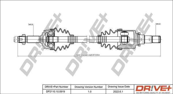 Drive Shaft - DP2110.10.0919 Dr!ve+