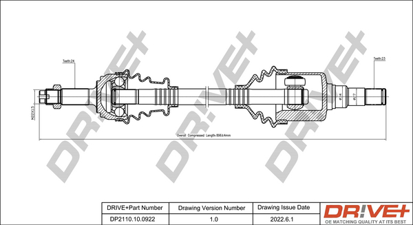 Drive Shaft - DP2110.10.0922 Dr!ve+