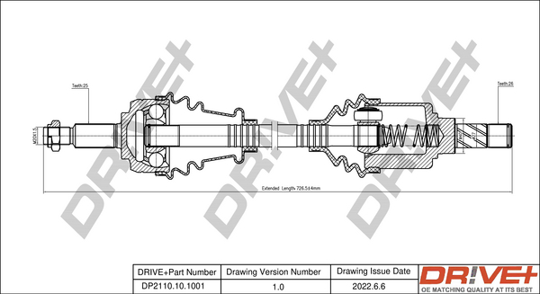 Albero motore/Semiasse - DP2110.10.1001 Dr!ve+
