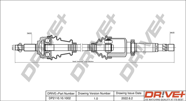 Drive Shaft - DP2110.10.1002 Dr!ve+