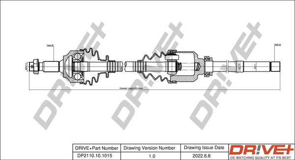 Drive Shaft - DP2110.10.1015 Dr!ve+