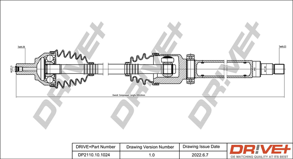 Albero motore/Semiasse - DP2110.10.1024 Dr!ve+