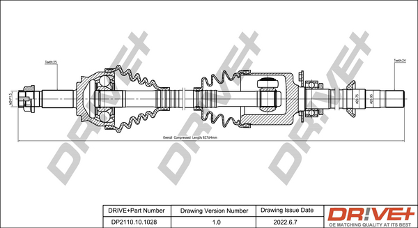 Drive Shaft - DP2110.10.1028 Dr!ve+