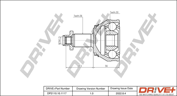 Kit giunti, Semiasse - DP2110.10.1117 Dr!ve+