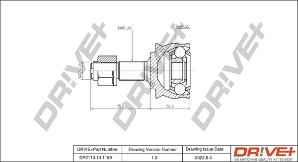 Kit giunti, Semiasse - DP2110.10.1189 Dr!ve+