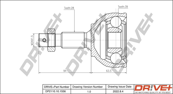 Joint Kit, drive shaft - DP2110.10.1556 Dr!ve+