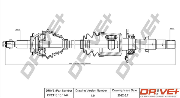 Drive Shaft - DP2110.10.1744 Dr!ve+