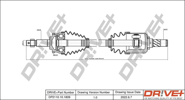Drive Shaft - DP2110.10.1809 Dr!ve+