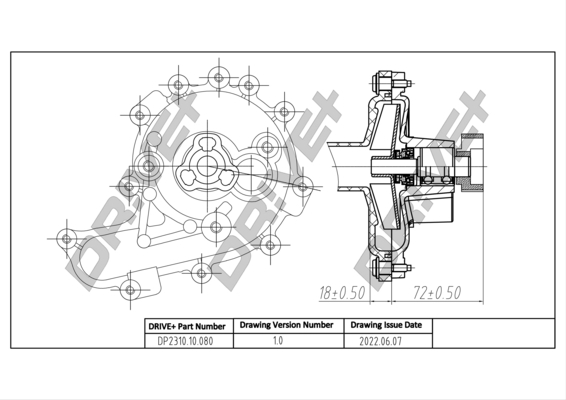 Water Pump - DP2310.10.080 Dr!ve+