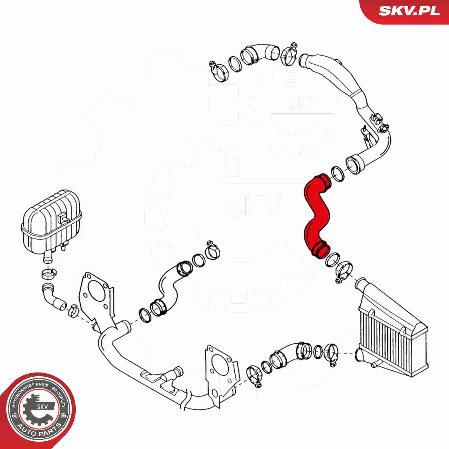 Charger Air Hose - 24SKV198 ESEN SKV