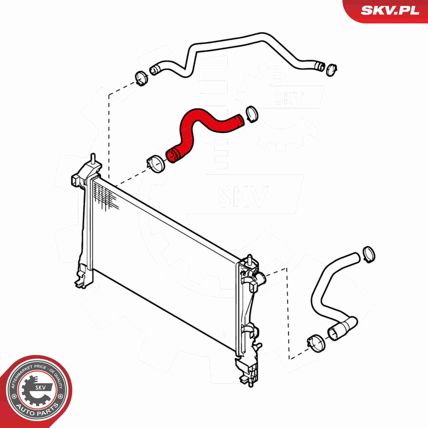 Radiator Hose - 24SKV227 ESEN SKV