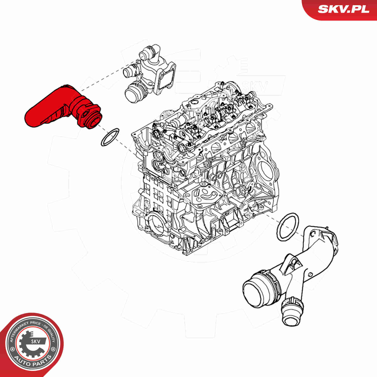 Radiator Hose - 24SKV243 ESEN SKV