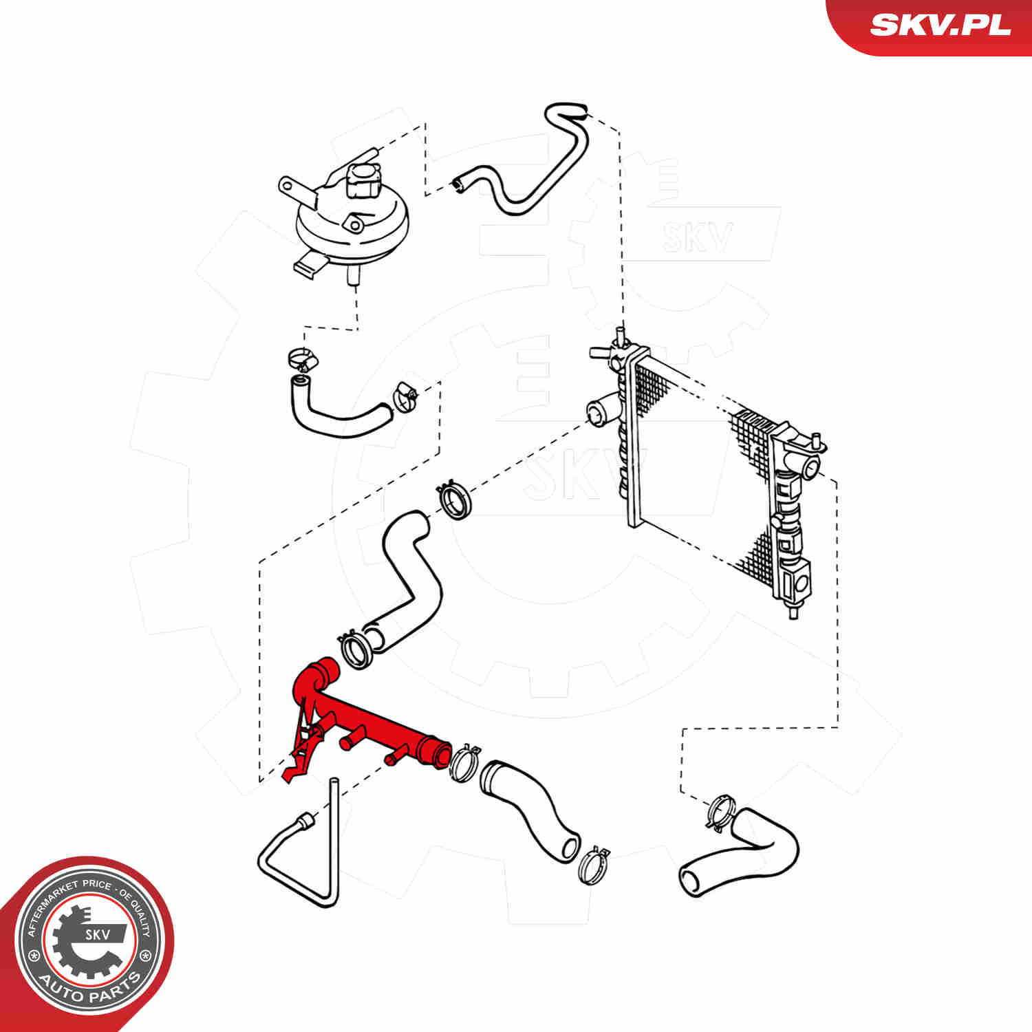 Radiator Hose - 24SKV283 ESEN SKV